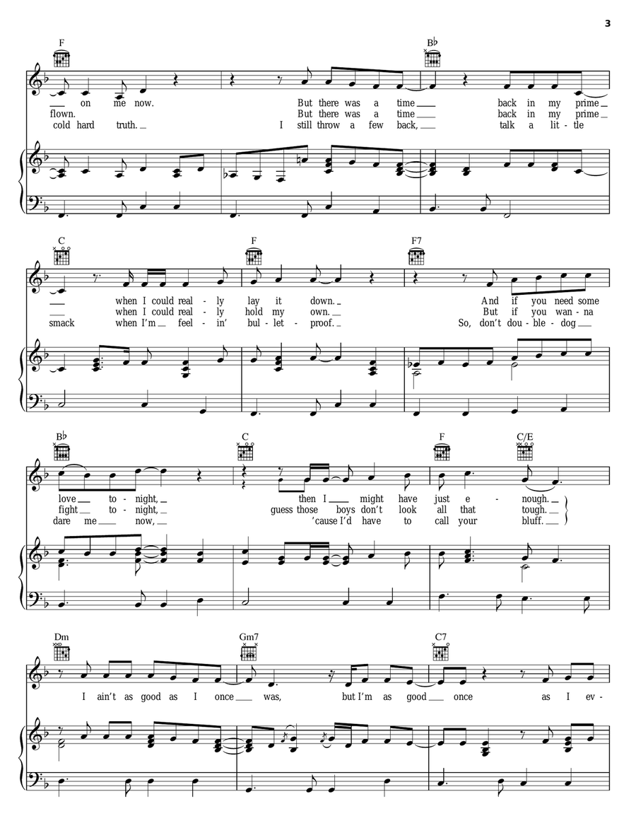 As Good As I Once Was As Good As I Once Was Piano, Vocal, Guitar scores gallery preview page 3