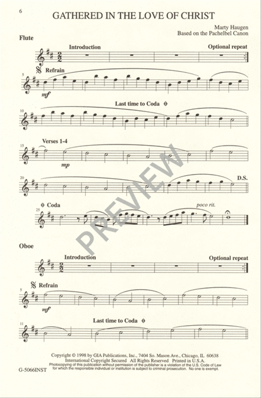 Gathered in the Love of Christ 2-Part scores gallery preview page 6