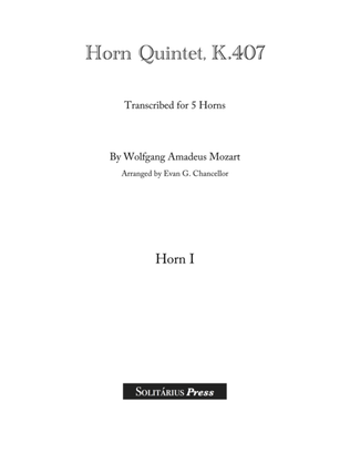 Quintet K.407 for 5 Horns
