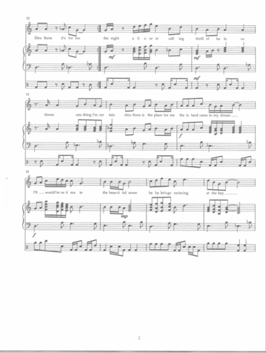 Eleuthera Eleuthera Piano scores gallery preview page 3
