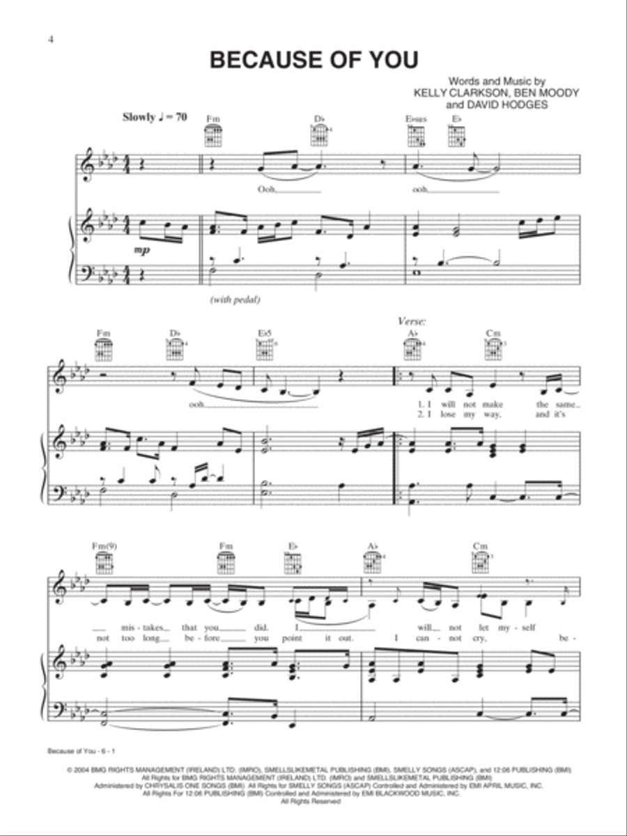 The Giant Pop & Rock Piano Sheet Music Collection Piano, Vocal, Guitar scores gallery preview page 4