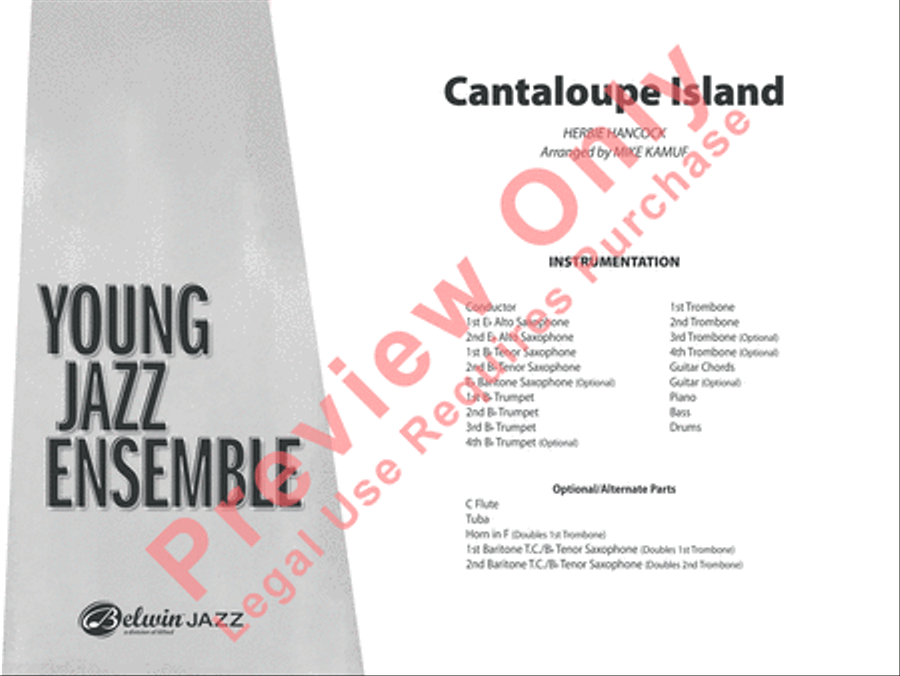 Cantaloupe Island Jazz Ensemble scores gallery preview page 2