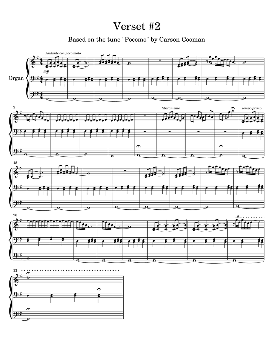 Four Versets and Canzonetta (easy pedal) Organ Solo scores gallery preview page 4