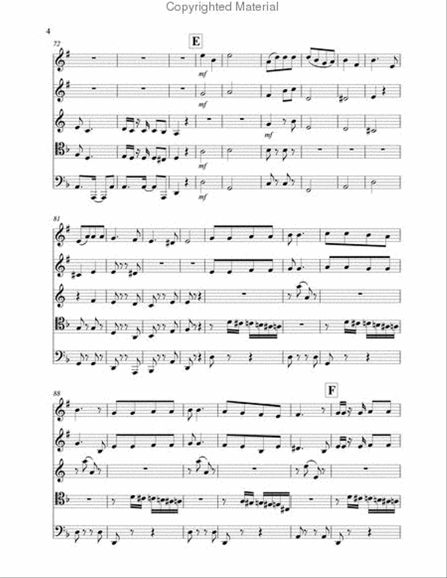 Souvenir de Porto Rico - Marche des Gibaros Brass Quintet scores gallery preview page 3