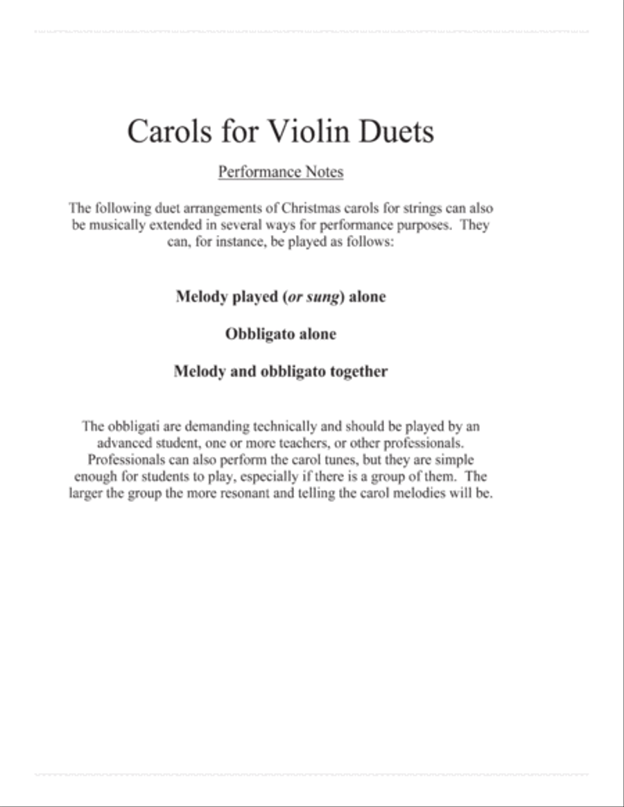 Carols for Violin Duets Carols for Violin Duets String Duet scores gallery preview page 2