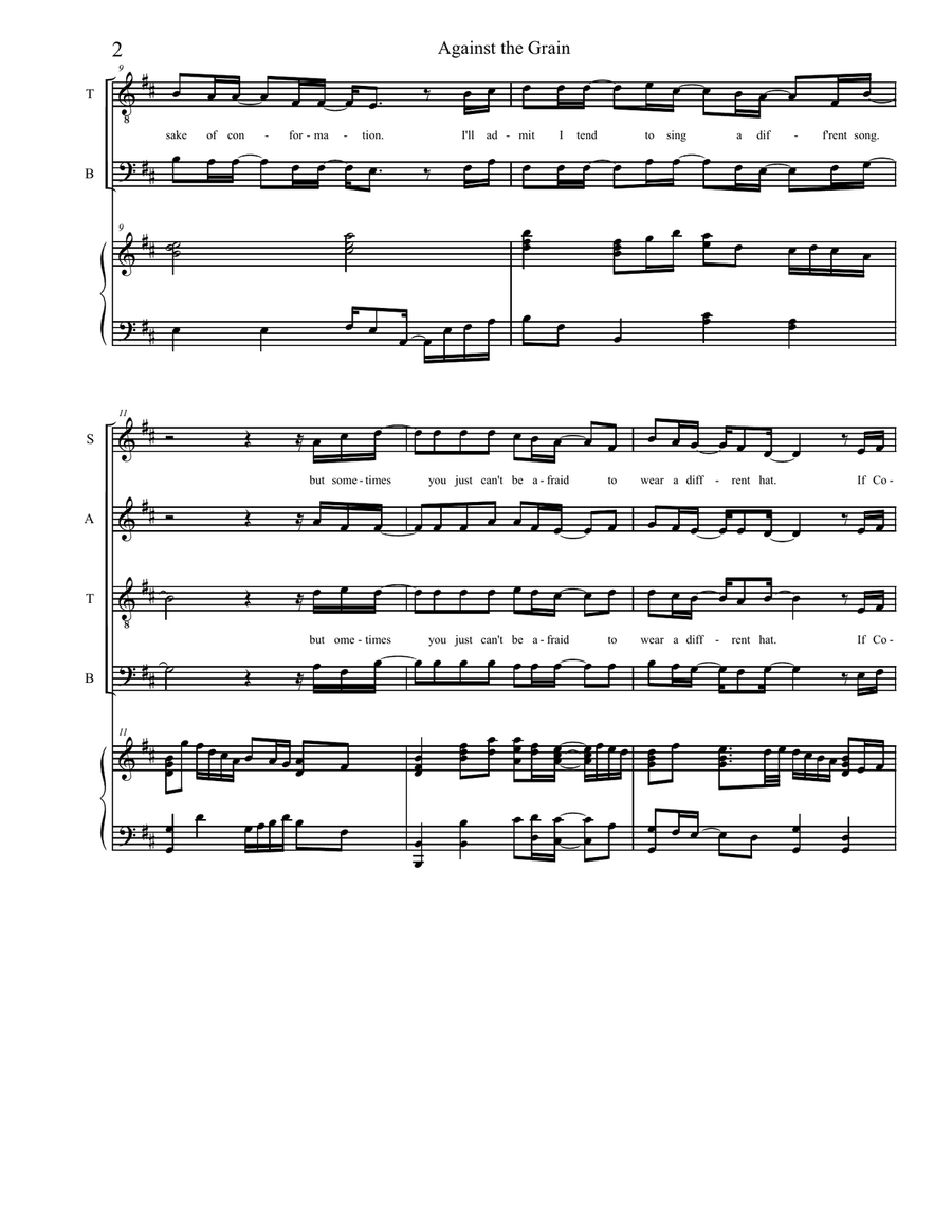 Against The Grain 4-Part scores gallery preview page 2