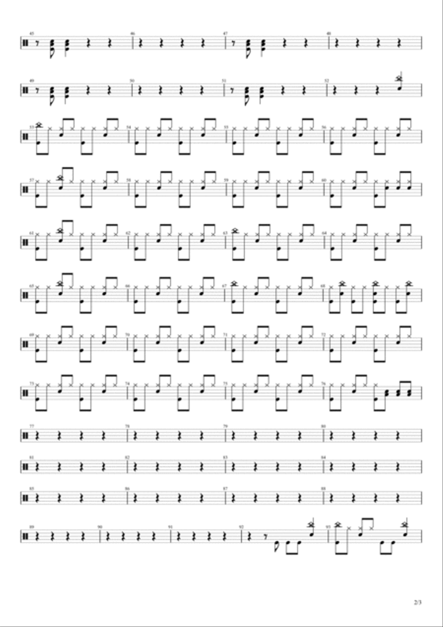 Ich Will Drum Set scores gallery preview page 2