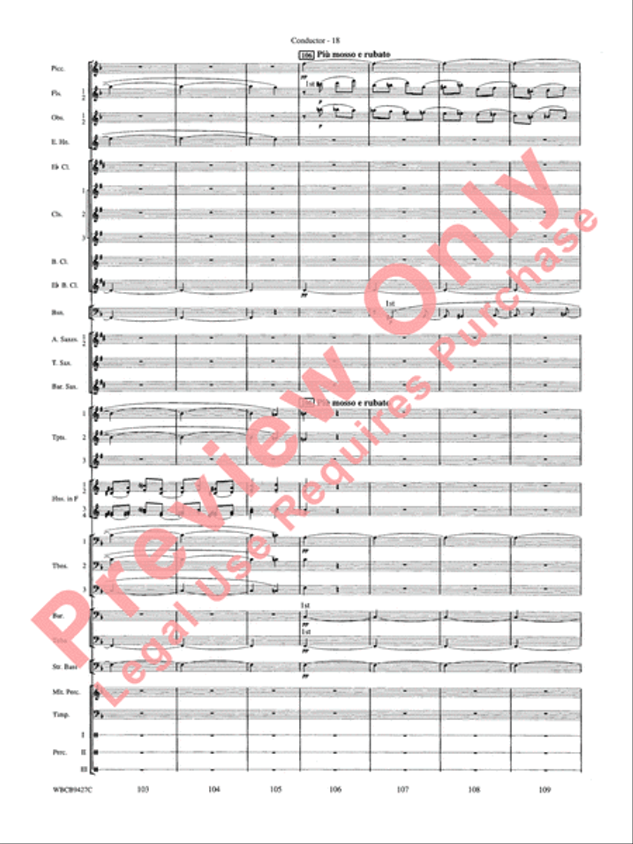 An American in Paris Concert Band scores gallery preview page 20