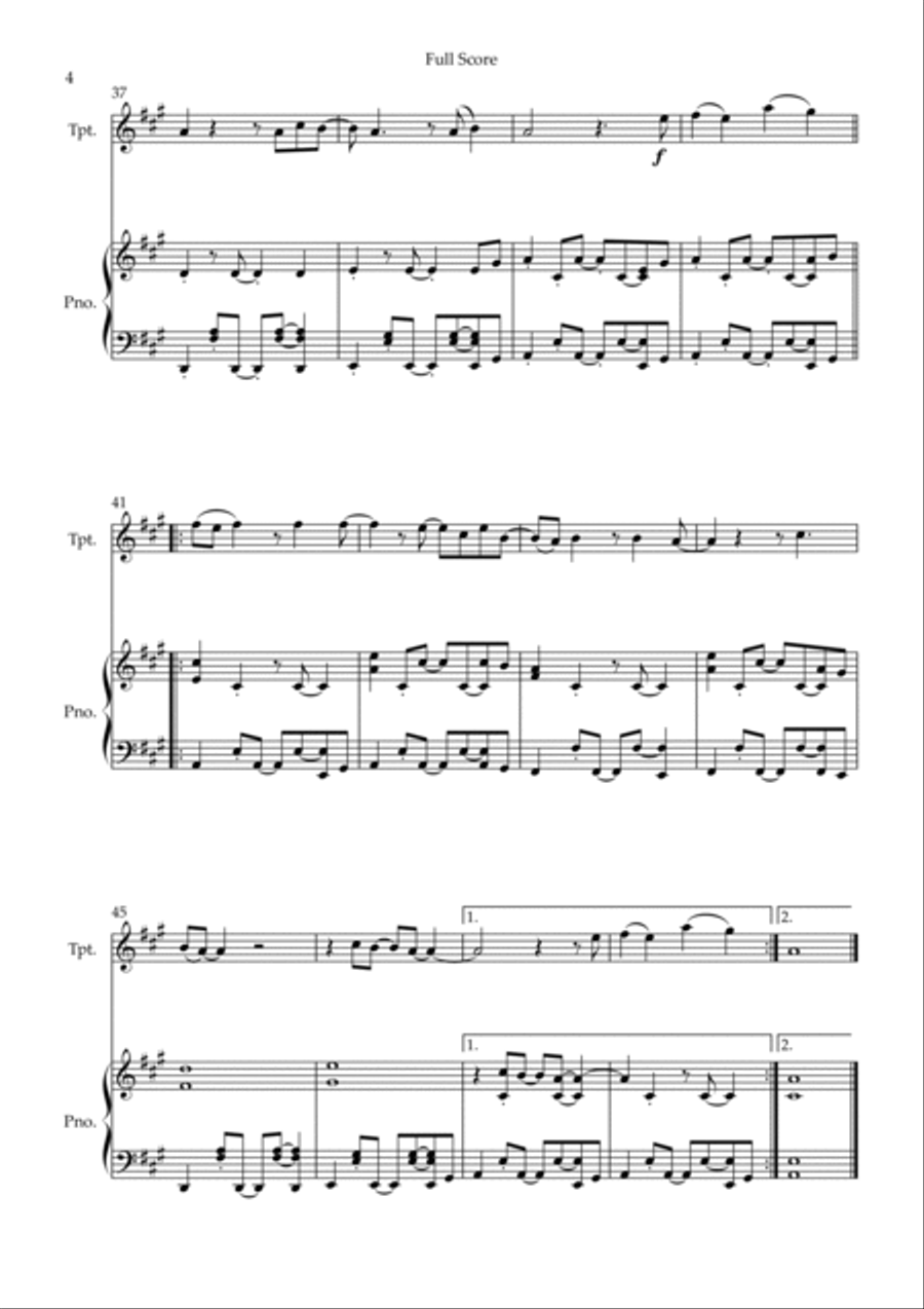 Stand By Me Trumpet Solo scores gallery preview page 4
