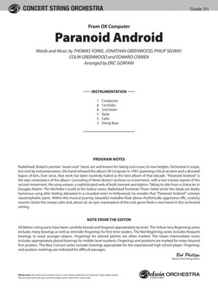 Paranoid Android (from OK Computer): Score