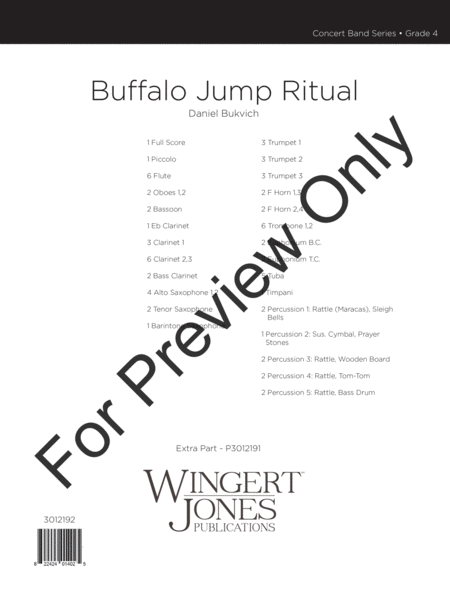 Buffalo Jump Ritual - Full Score