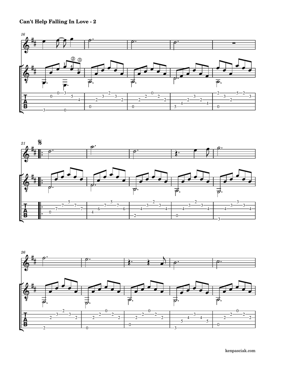 Can't Help Falling In Love Flute scores gallery preview page 4
