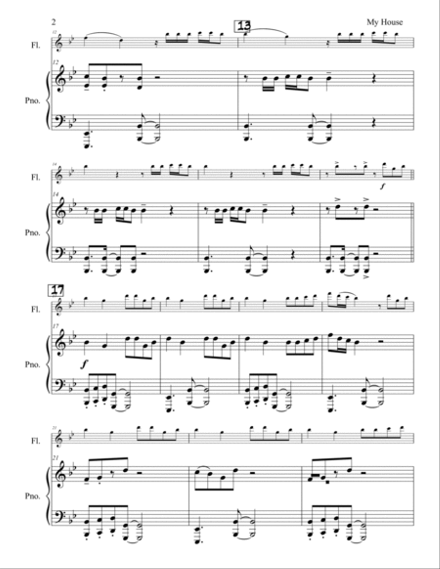 My House Flute Solo scores gallery preview page 3