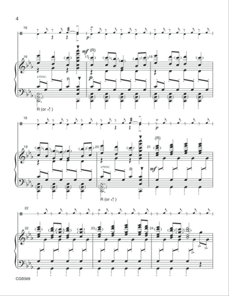Come, Thou Long-Expected Jesus (3, 4 or 5 octaves) 5-Octaves scores gallery preview page 4