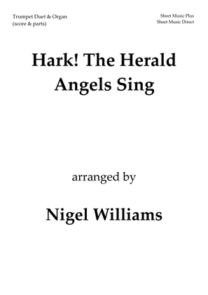 Book cover for Hark! The Herald Angels Sing, for Trumpet Duet and Organ