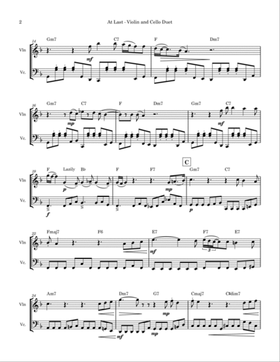 At Last String Duet scores gallery preview page 2