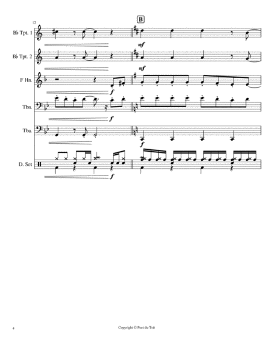 I've Gotta Get A Message To You Brass Ensemble scores gallery preview page 4