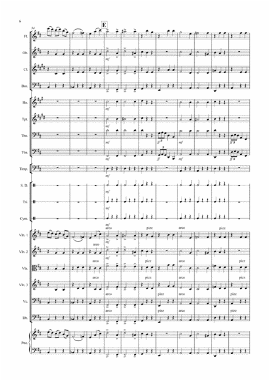 Waltz of the Flowers (Fantasia from Nutcracker) for School Orchestra Full Orchestra scores gallery preview page 6