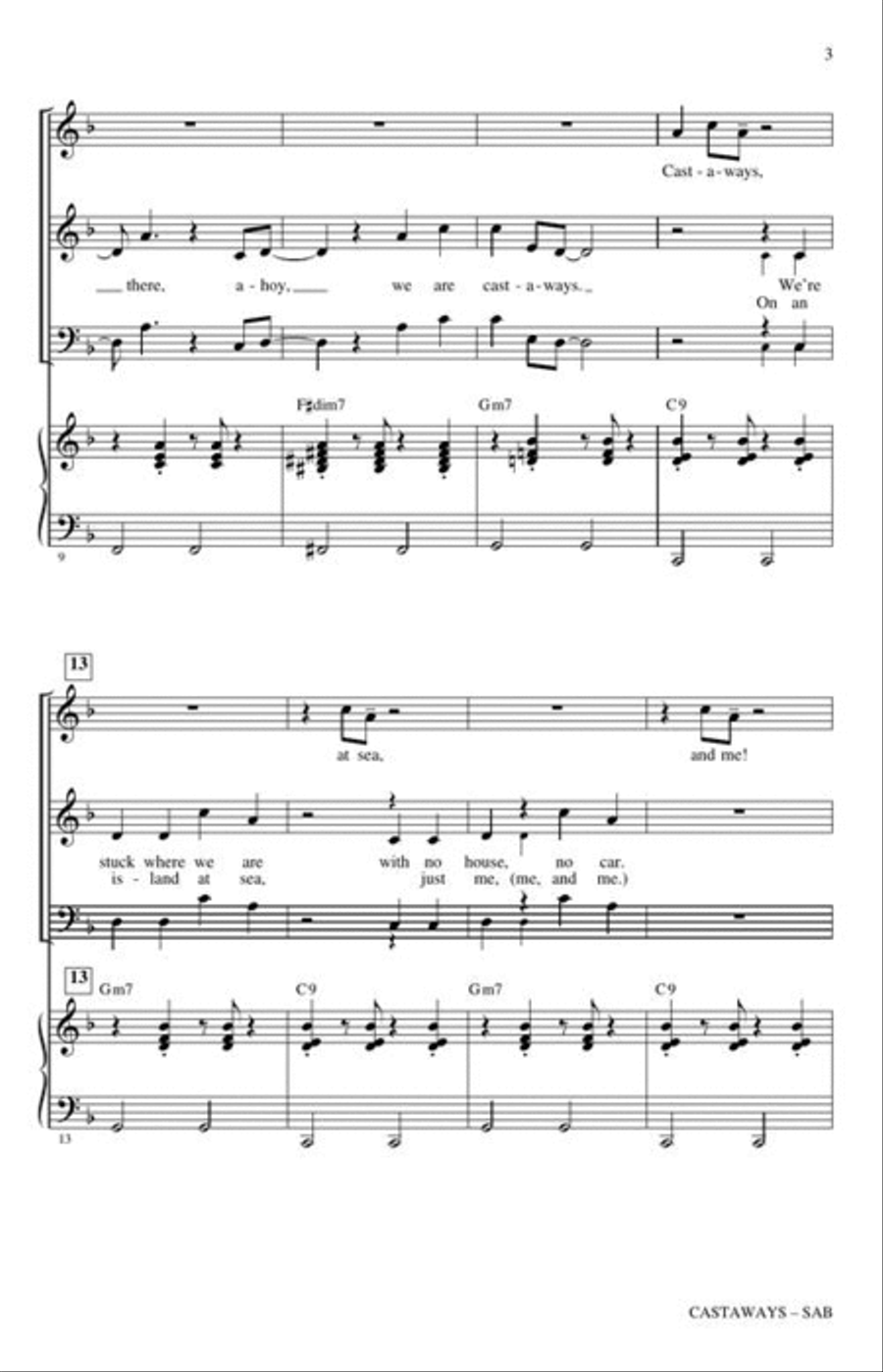 Castaways (from The Backyardigans) 3-Part scores gallery preview page 4