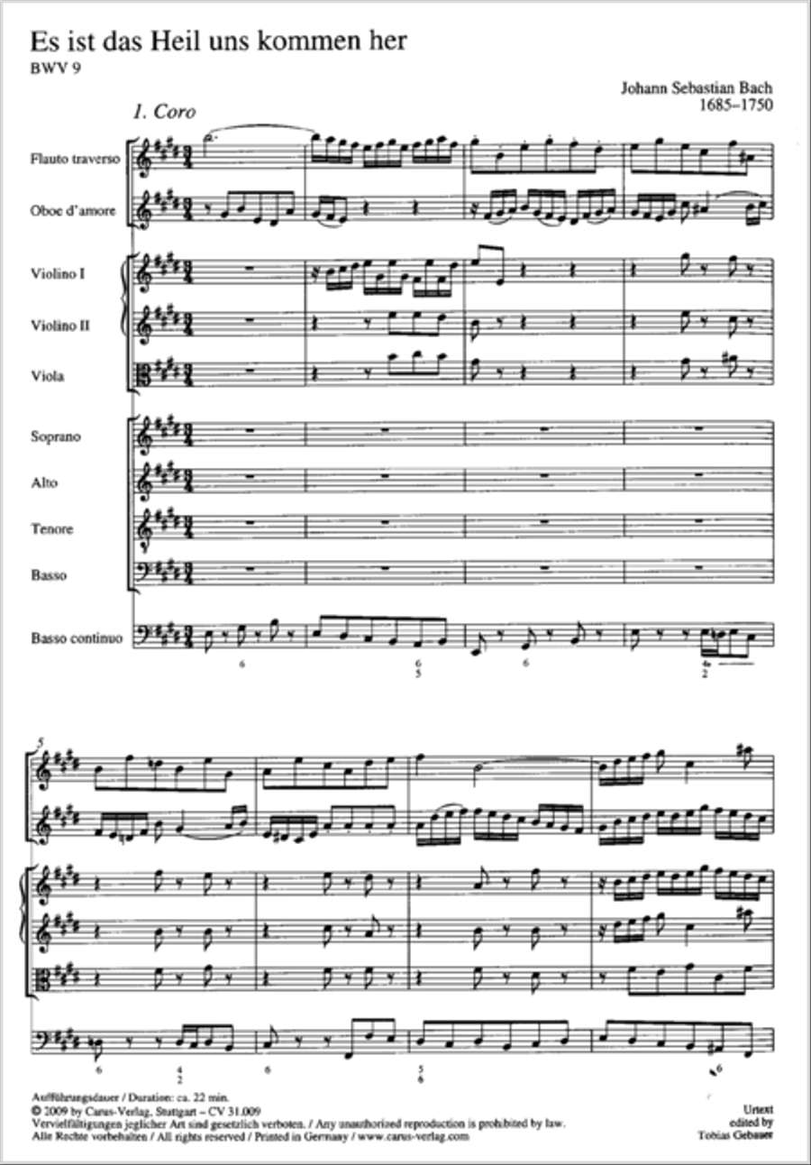 Salvation sure has come to man (Es ist das Heil uns kommen her) 4-Part scores gallery preview page 42