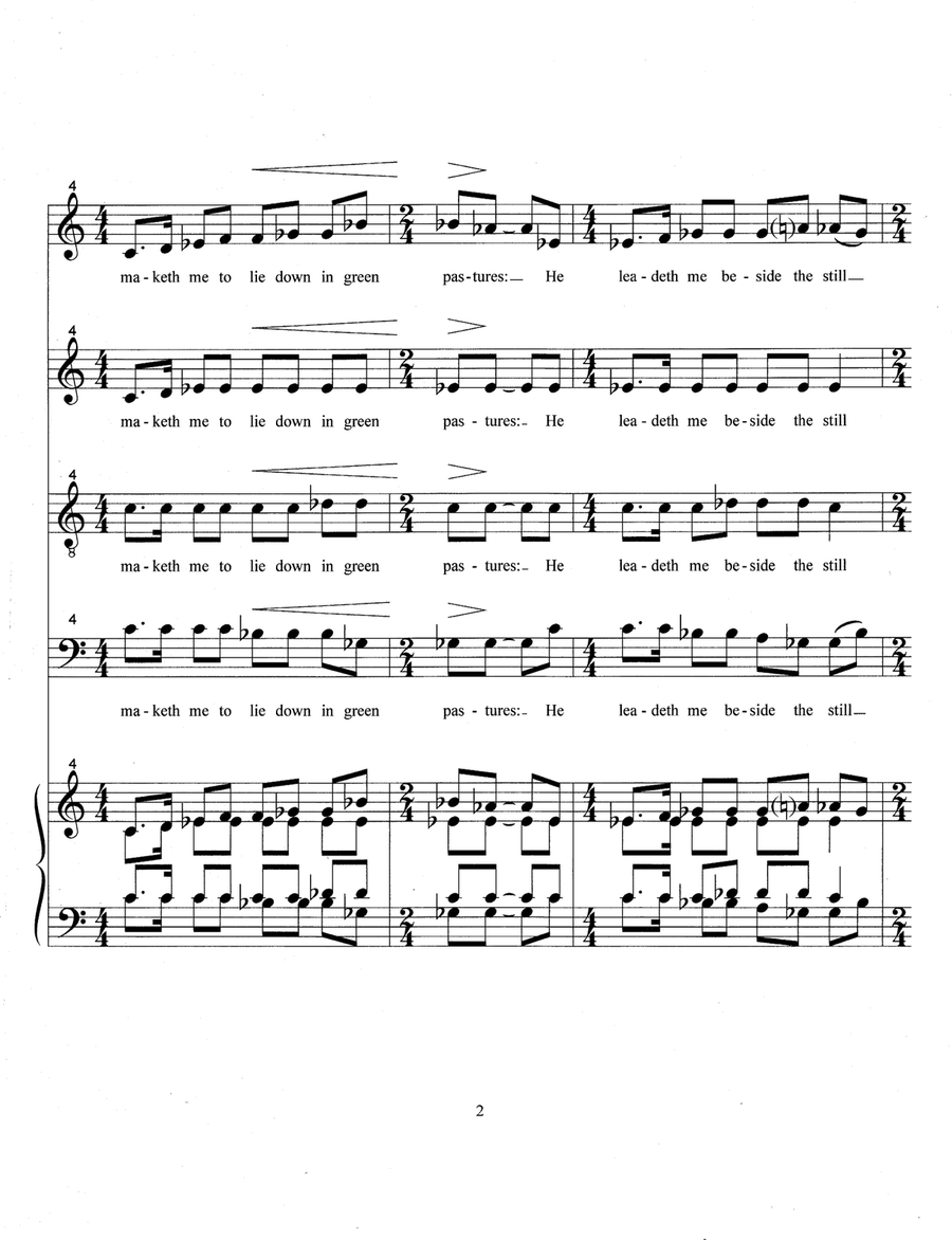 Three Psalms (2018) Three Psalms (2018) 4-Part scores gallery preview page 4