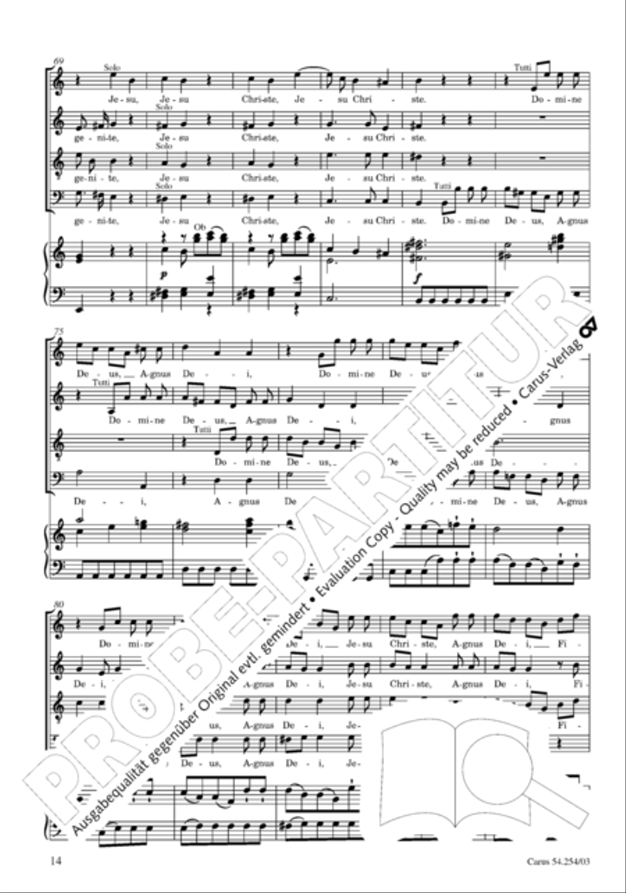 Missa Sancti Hieronymi 4-Part scores gallery preview page 15