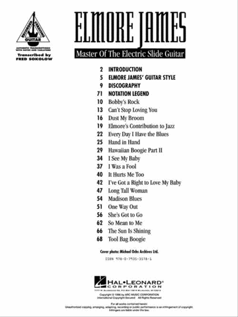 Elmore James – Master of the Electric Slide Guitar Electric Guitar scores gallery preview page 3