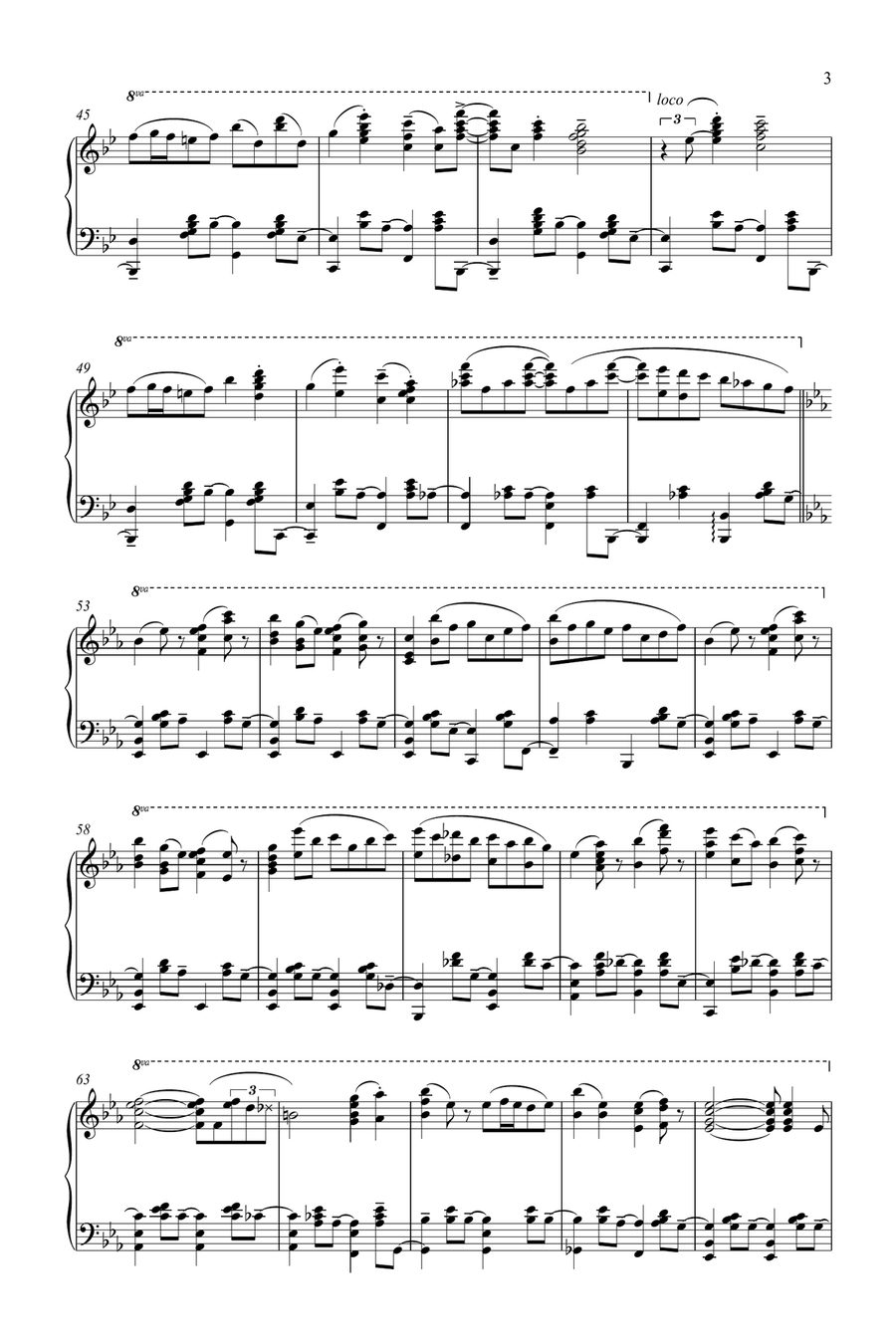 Snow Coach Piano Solo scores gallery preview page 3
