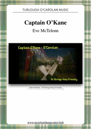 Book cover for Captain O'kane - O'Carolan - intermediate & 34 String Harp | McTelenn Harp Center