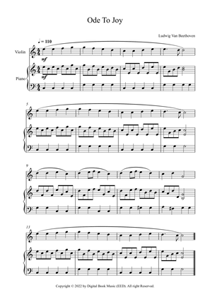 Ode To Joy - Ludwig Van Beethoven (Violin + Piano)