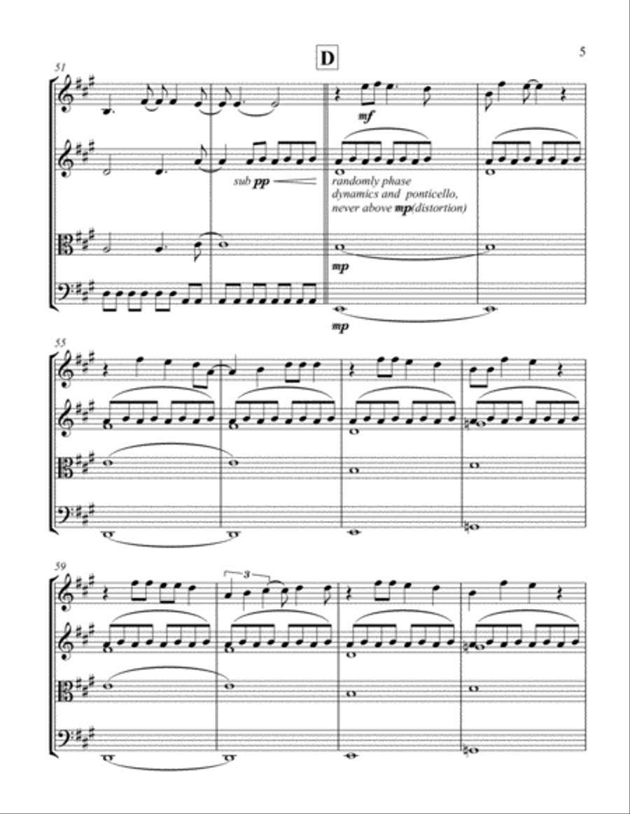 Beautiful Day String Quartet scores gallery preview page 5