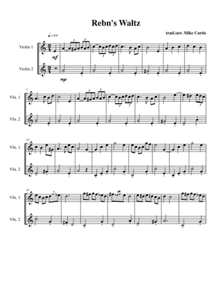 Rebn's Waltz (Rabbi's Waltz) for 2 violins
