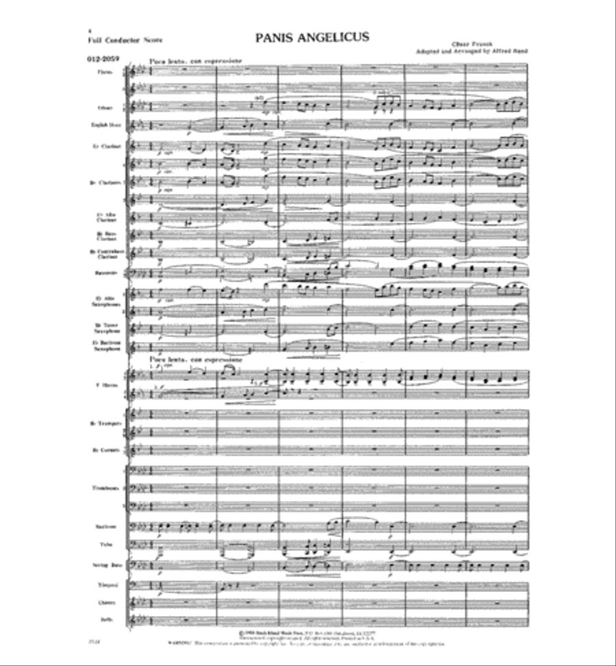 Panis Angelicus Concert Band scores gallery preview page 2