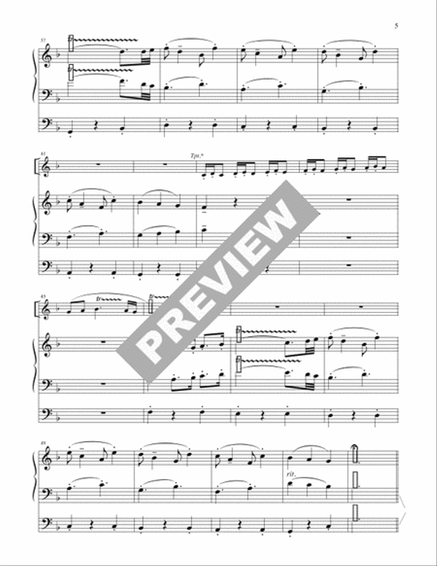 Praise to the Lord, the Almighty - Full Score and Parts 4-Part scores gallery preview page 5