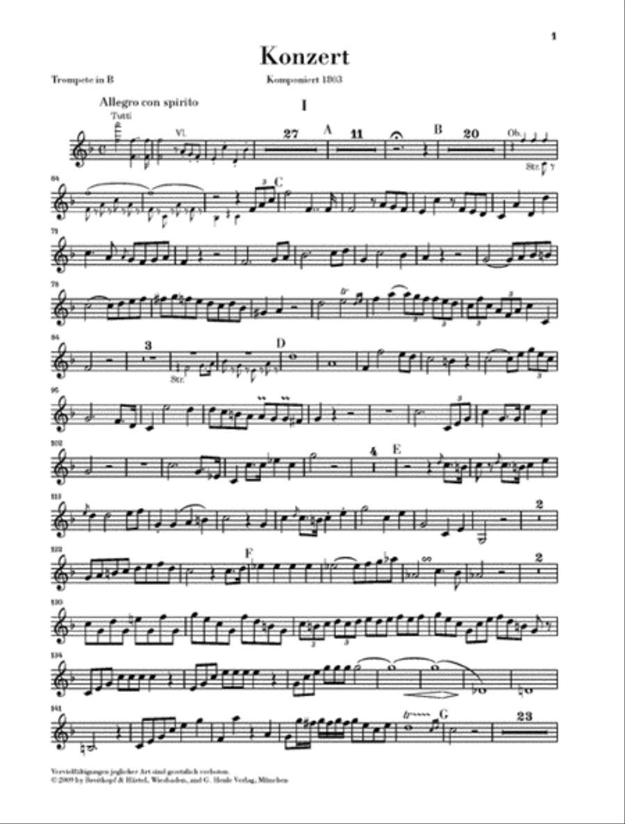Trumpet Concerto in E Major Trumpet Solo scores gallery preview page 5
