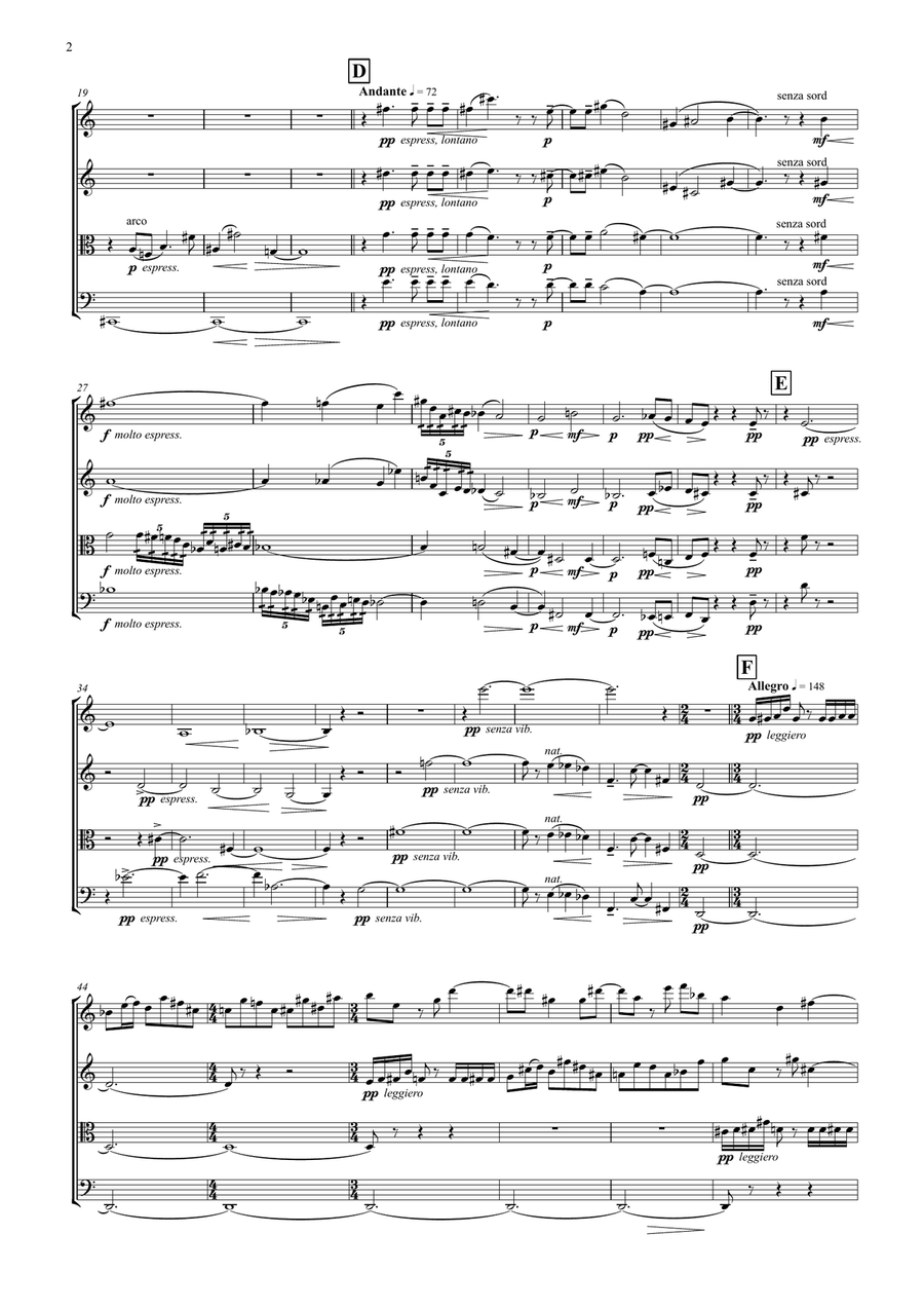 String Quartet no.2 String Quartet scores gallery preview page 3