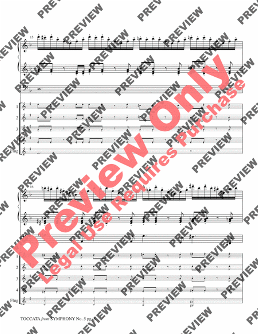 Toccata (from Symphony No. 5) Small Ensemble scores gallery preview page 10