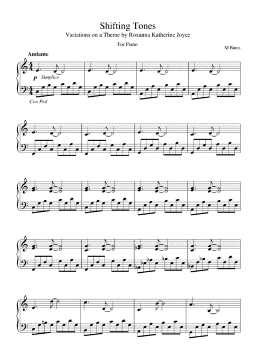 Shifting Tones Piano Solo scores gallery preview page 1