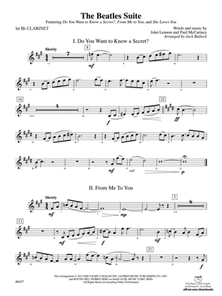 Book cover for The Beatles Suite: 1st B-flat Clarinet