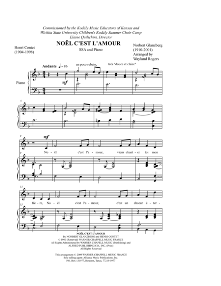 Noel c'est l'amour SSA scores gallery preview page 6