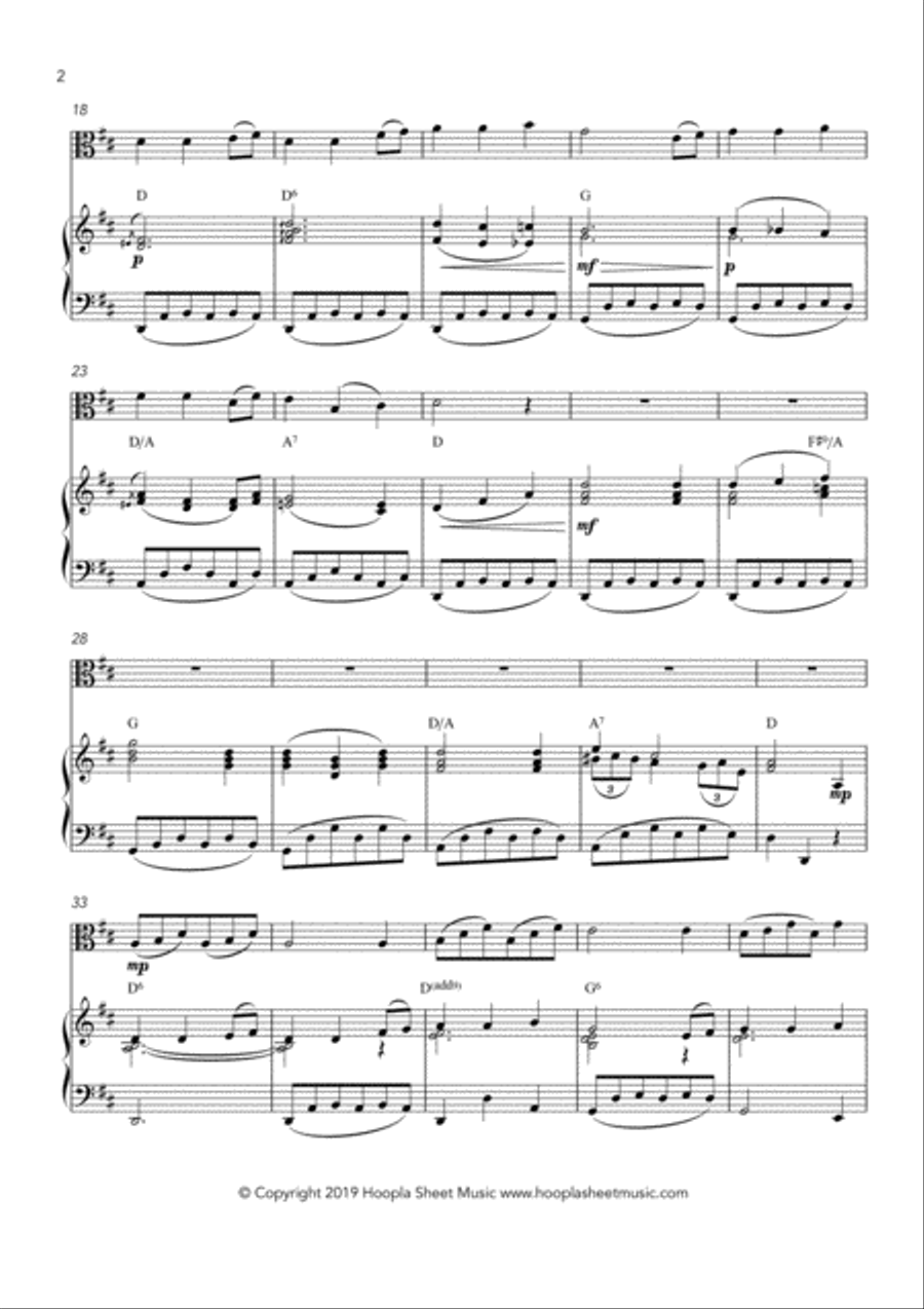 Away in a Country Manger Viola Solo scores gallery preview page 2