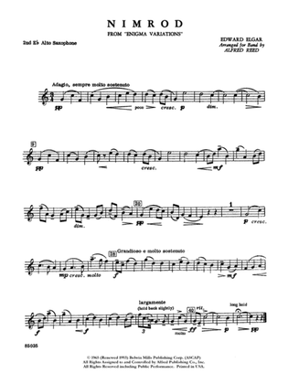 Nimrod (from Elgar's Variations): 2nd E-flat Alto Saxophone