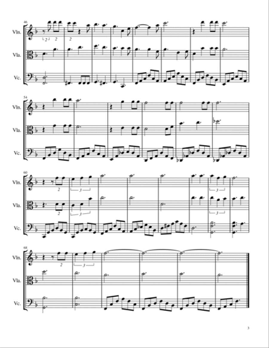 What A Wonderful World String Trio scores gallery preview page 3