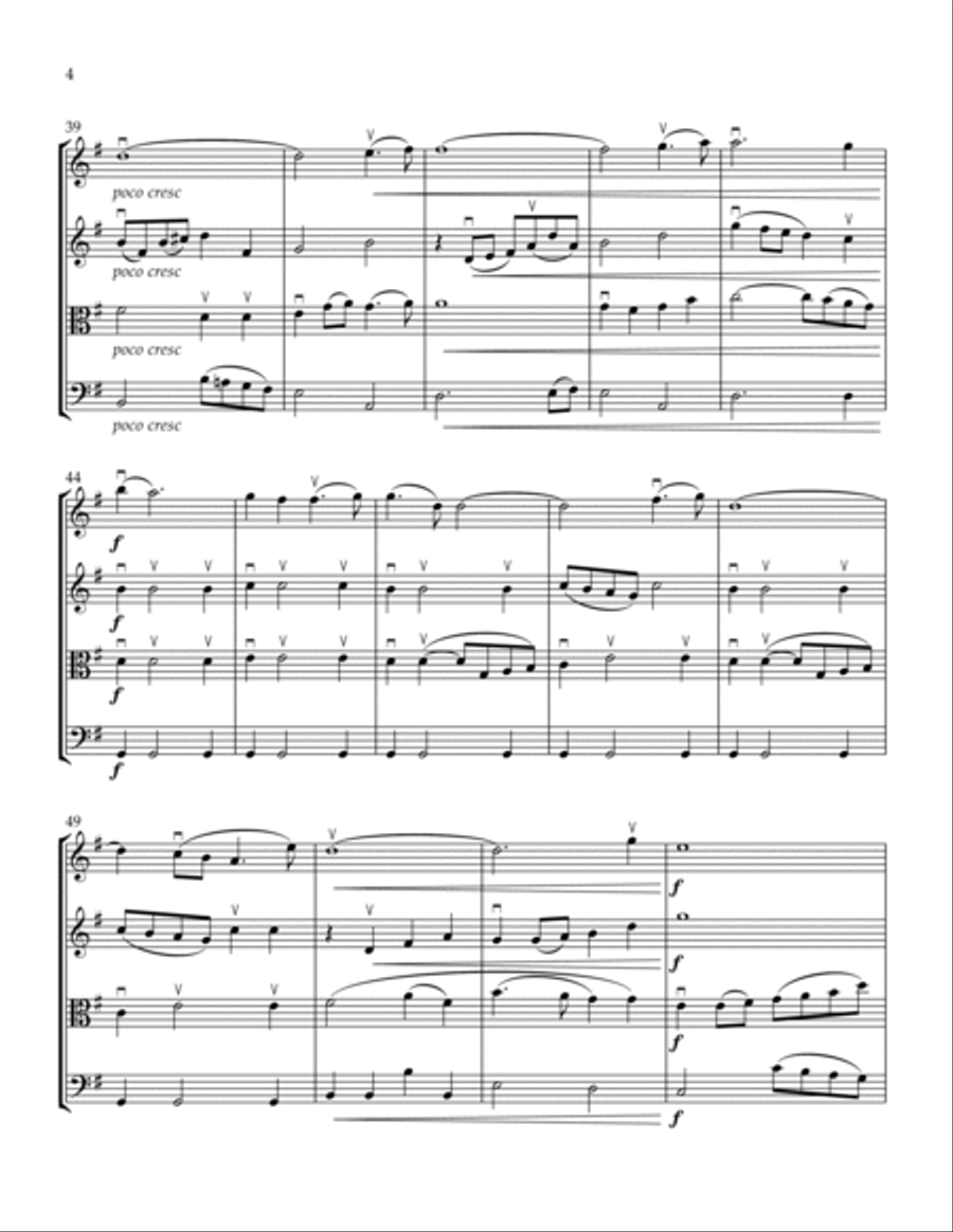 Ikaw for String Quartet (Score and Parts) String Quartet scores gallery preview page 4