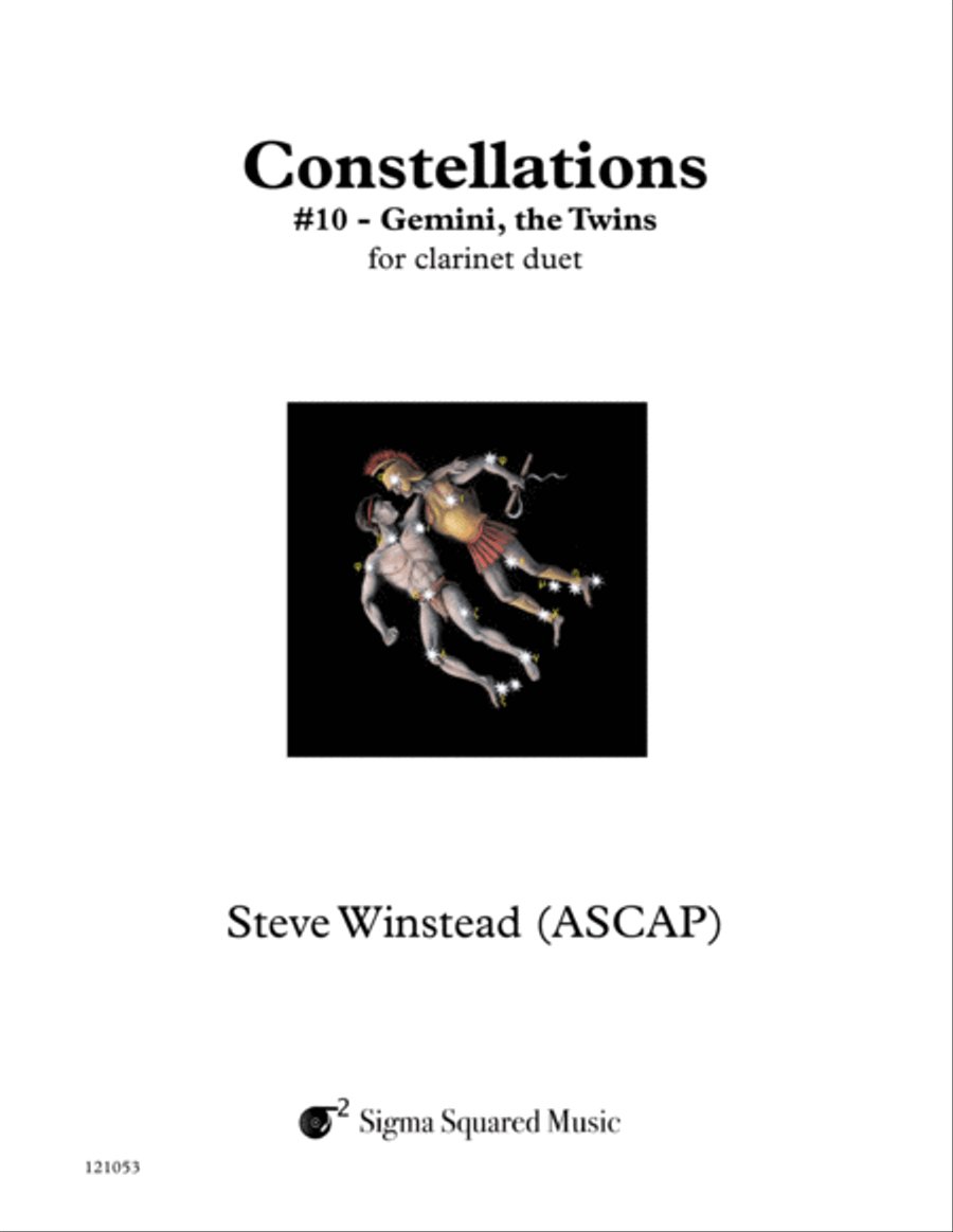 Constellations: #10 - Gemini, The Twins Clarinet Duet scores gallery preview page 1