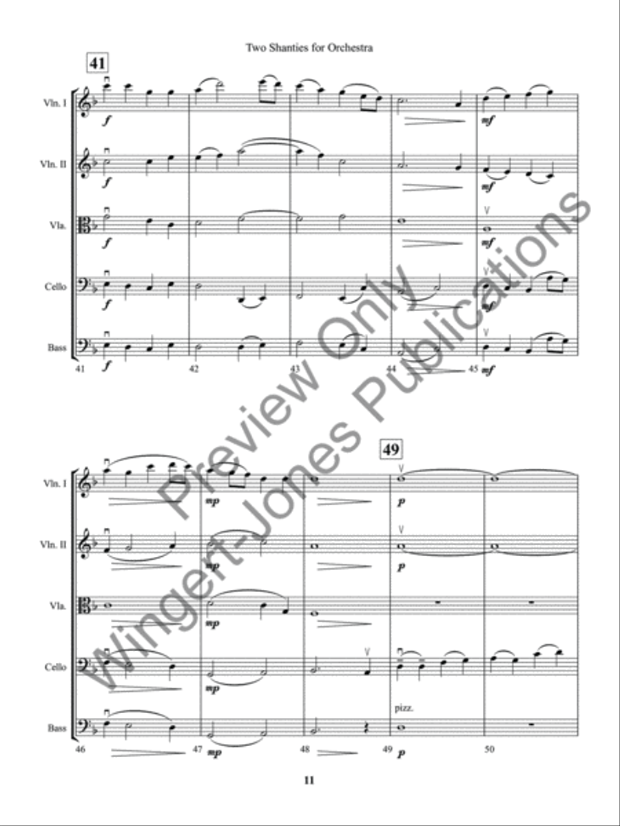 Two Sea Shanties for String Orchestra (Score) String Orchestra scores gallery preview page 14