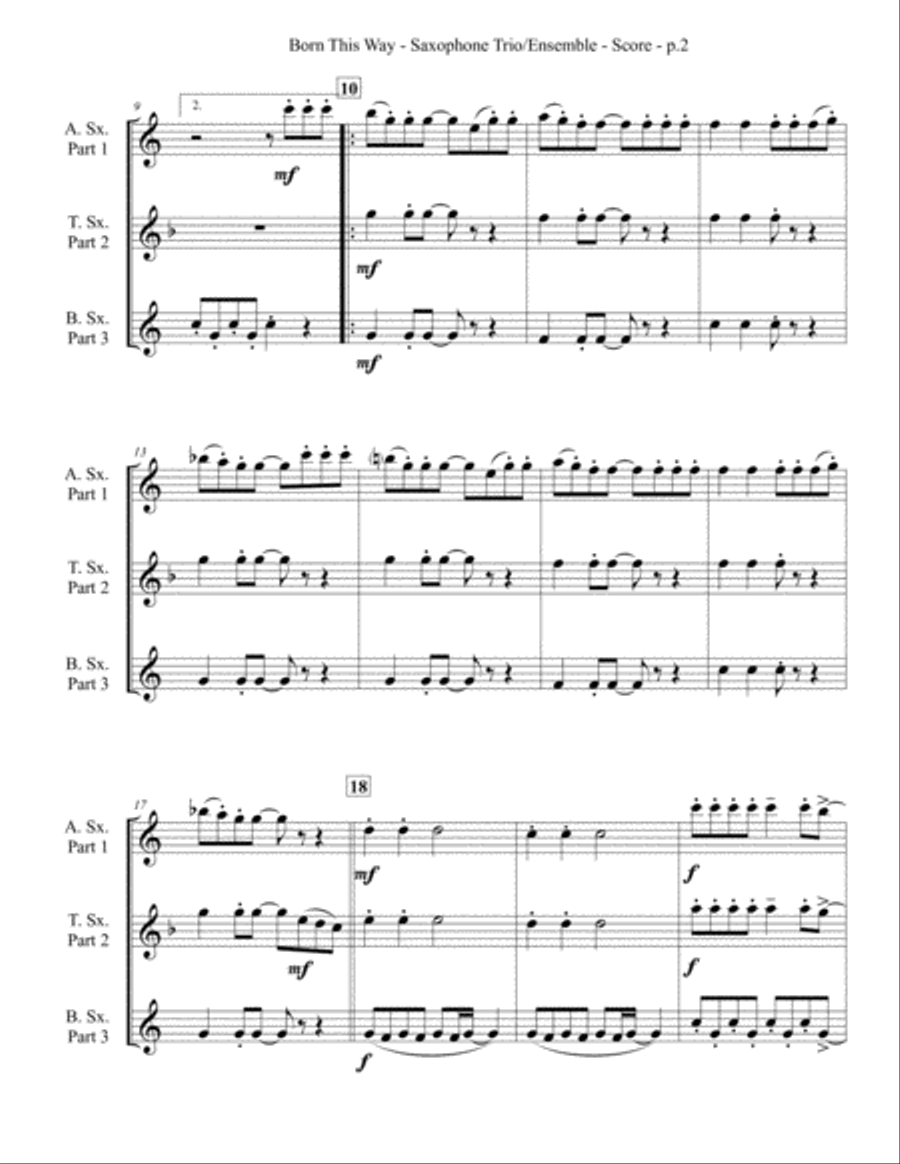 Born This Way Small Ensemble scores gallery preview page 3