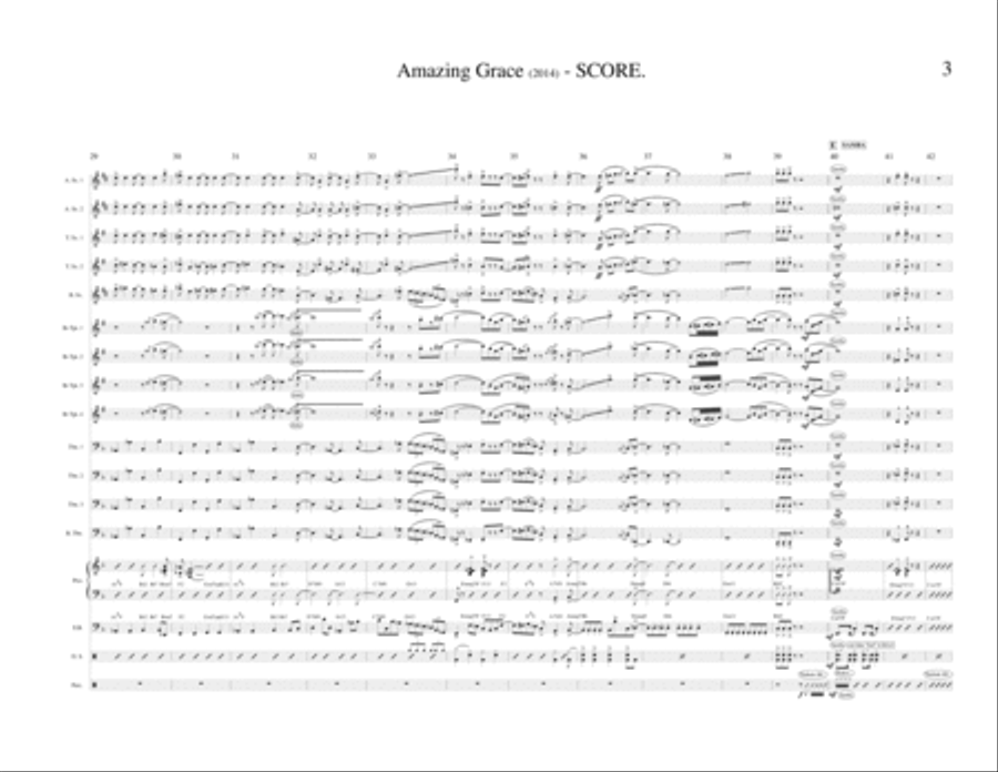 Amazing Grace (Jazz Band) Jazz Ensemble scores gallery preview page 4