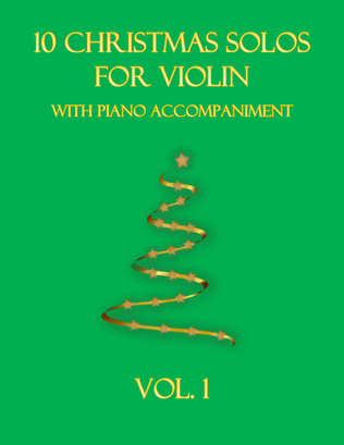 Book cover for 10 Christmas Solos for Violin (with piano accompaniment) vol. 1