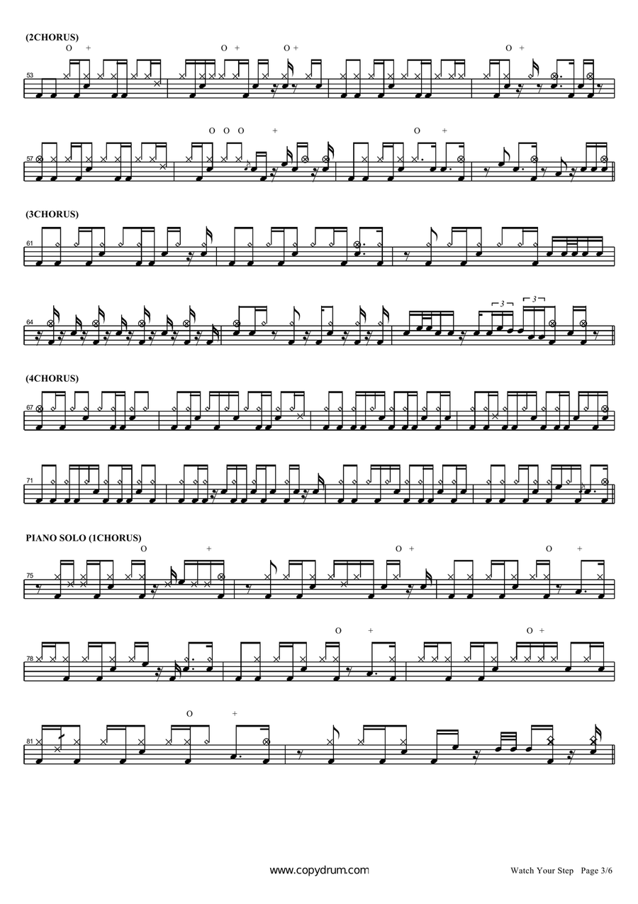 Watch Your Step Drum Set scores gallery preview page 3